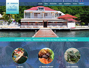 Hôtel Kanaoa un site réalisé par AGWANET, agence de création et de maintenance de site internet en Guadeloupe