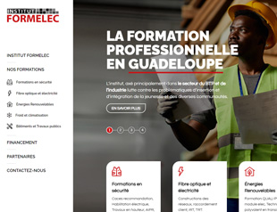 L'INSTITUT FORMELEC un site réalisé par AGWANET, agence de création et de maintenance de site internet en Guadeloupe