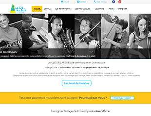 La Clé des Arts un site réalisé par AGWANET, agence de création et de maintenance de site internet en Guadeloupe